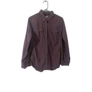 Carhartt Shirt Womens Large Button Down Long Sleeve Workwear Pockets Outdoor